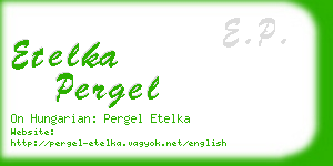 etelka pergel business card